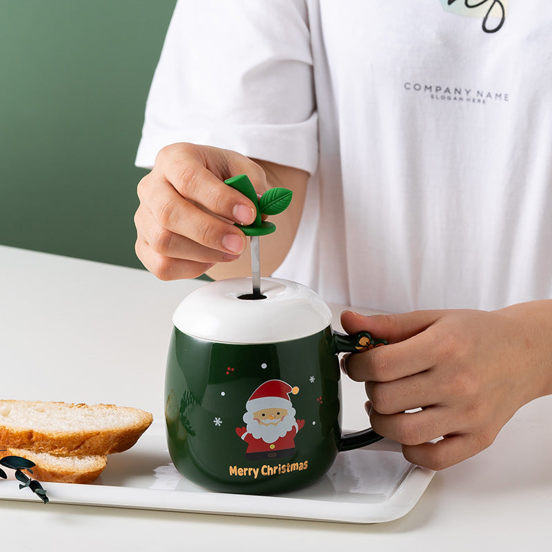 Christmas Fashion Mug Elk Snowman Cute Cartoon Ceramic | Holiday Gift