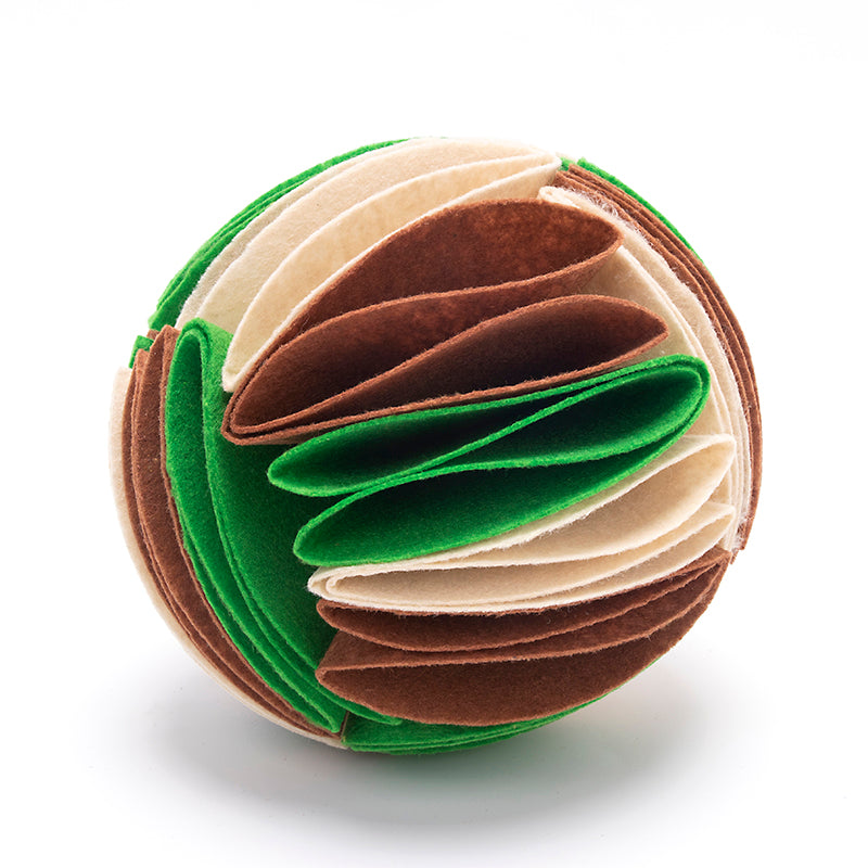 Foldable Dog Snuffle Ball - Treat Hiding IQ Training Toy for Dogs & Cats