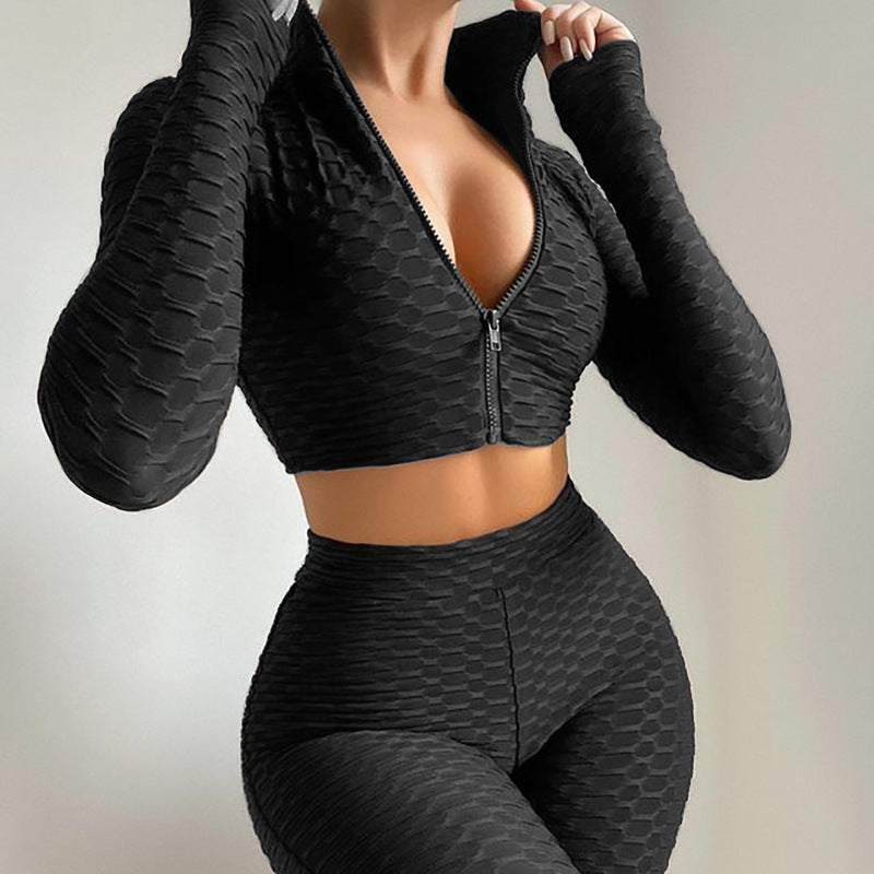 Women's Tracksuit Yoga Fitness Suit Activewear Set Tummy Control Butt