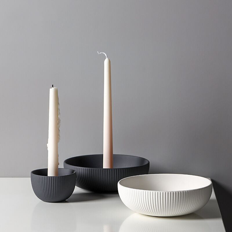 Simple Ceramic Candle Tray Holder Utensils