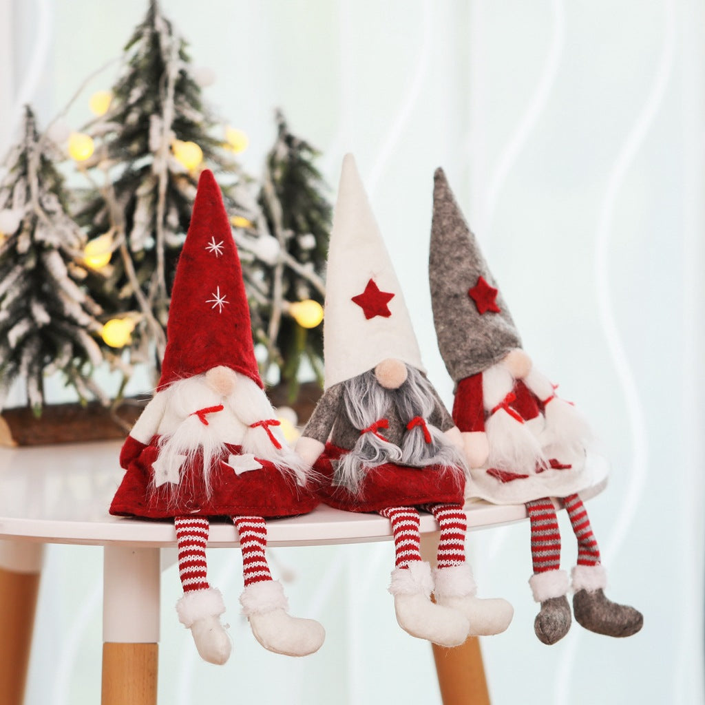Christmas Decoration Faceless Doll Girl Figurine | Xmas Gift
