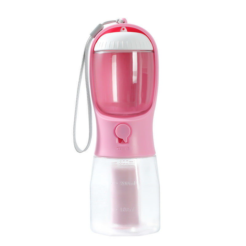 3-in-1 Portable Dog Water Cup 300 ml - Drinker, Food Container & Poop Bag Holder