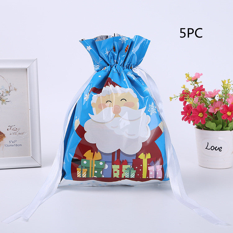 Christmas Gift Wrapping Bag Drawstring Decoration | Xmas Holiday Decor