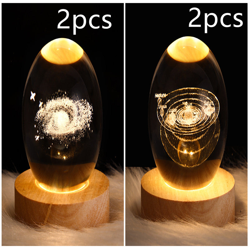 3D Crystal Ball LED Night Light