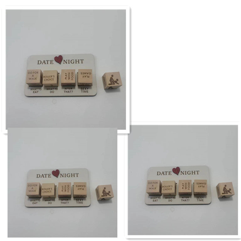 Wooden Date Night Dice - Couples Decision Game Gift