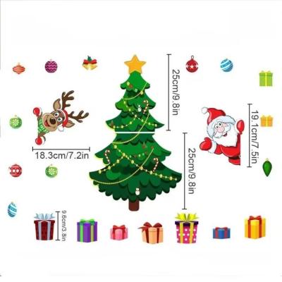 Christmas Decoration Refrigerator Sticker Set | Xmas Holiday Decor