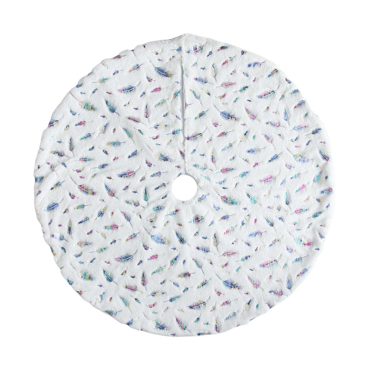 Christmas White Plush Tree Skirt | Holiday Gift