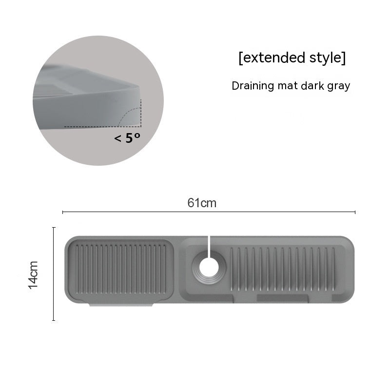 Silicone Faucet Splash Guard Mat - Sink Drain Pad