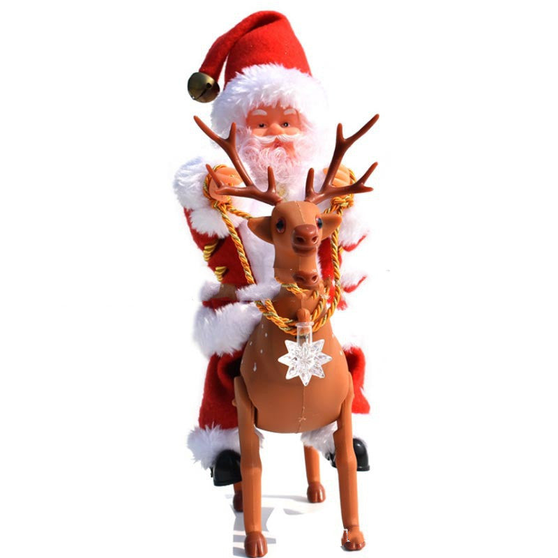Electric Climbing Santa Claus Ladder - Musical Animated Christmas Decoration