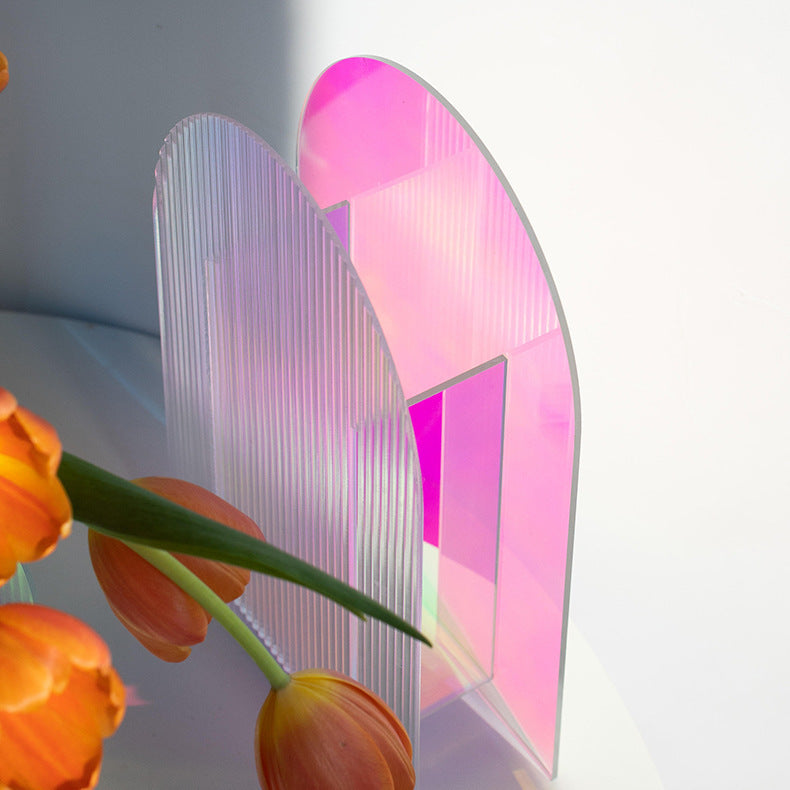 Nordic Minimalist Acrylic Vase - Creative Modern Flower Vase