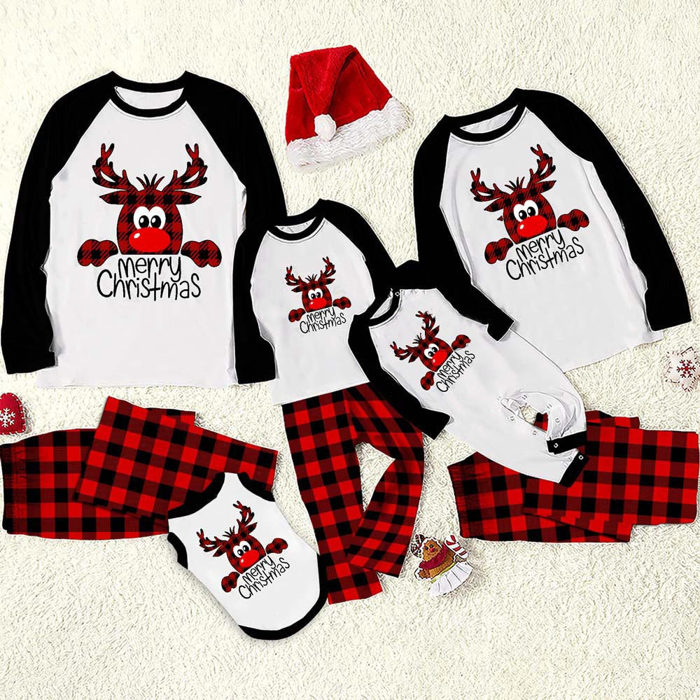 Family Christmas Pajamas Matching Sets Sleepwear Parent-Child Pjs