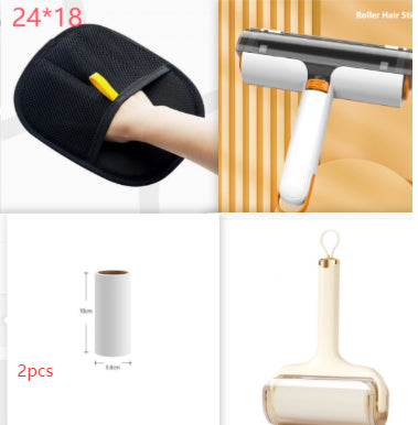 2-in-1 Reusable Pet Hair Remover Roller - Washable Lint Brush for Sofa & Clothes