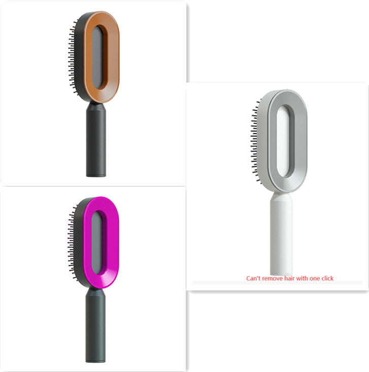 Self Cleaning Hair Brush for Women One-Key Loss Airbag Massage Scalp