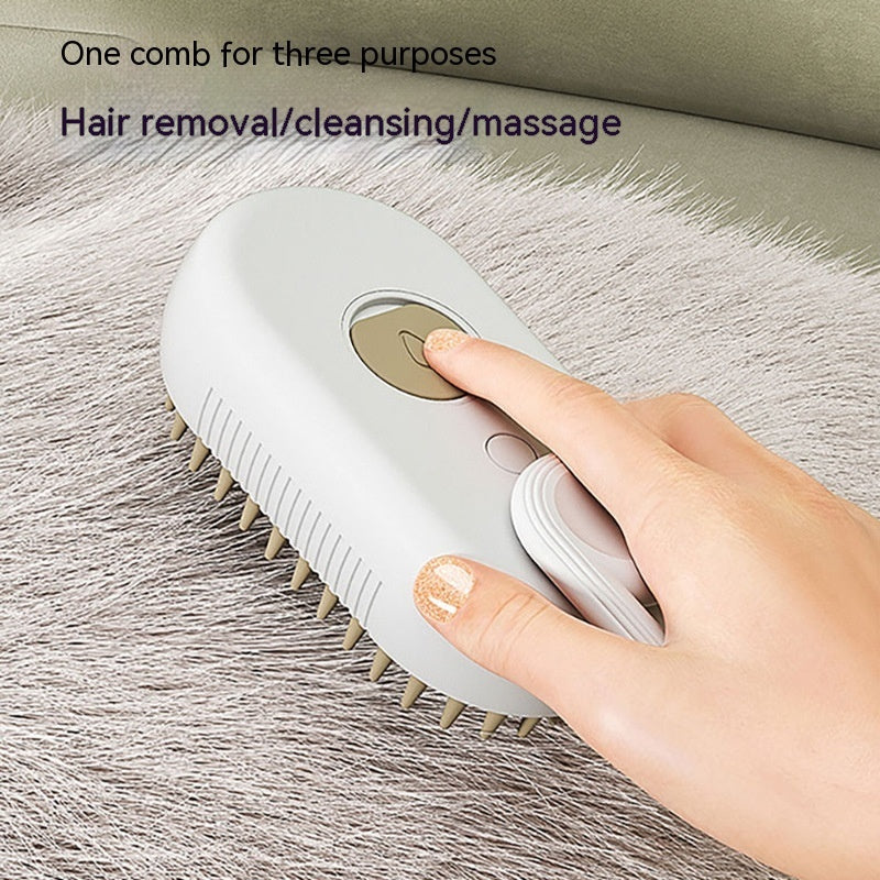 3-in-1 Cat Steam Brush - Electric Spray Massage Comb for Pet Hair Removal