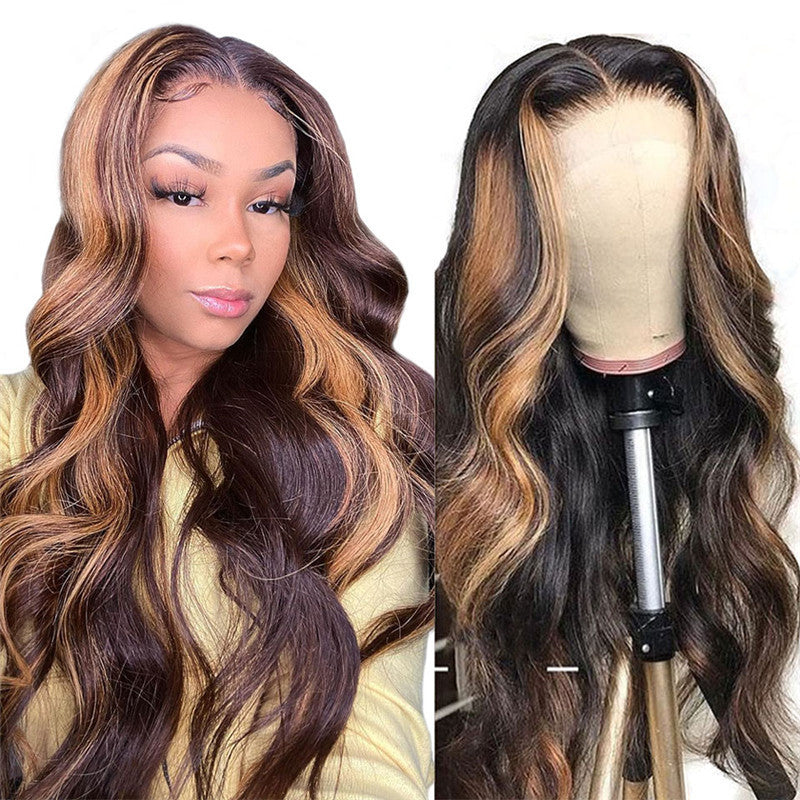 Women's Fashion Trade Wigs Long Curly Hair Chemical Fiber Rose Net