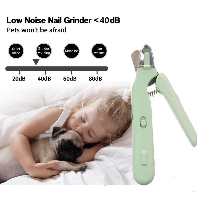 2-in-1 LED Pet Nail Clipper & Grinder - Safe Dog and Cat Nail Trimmer