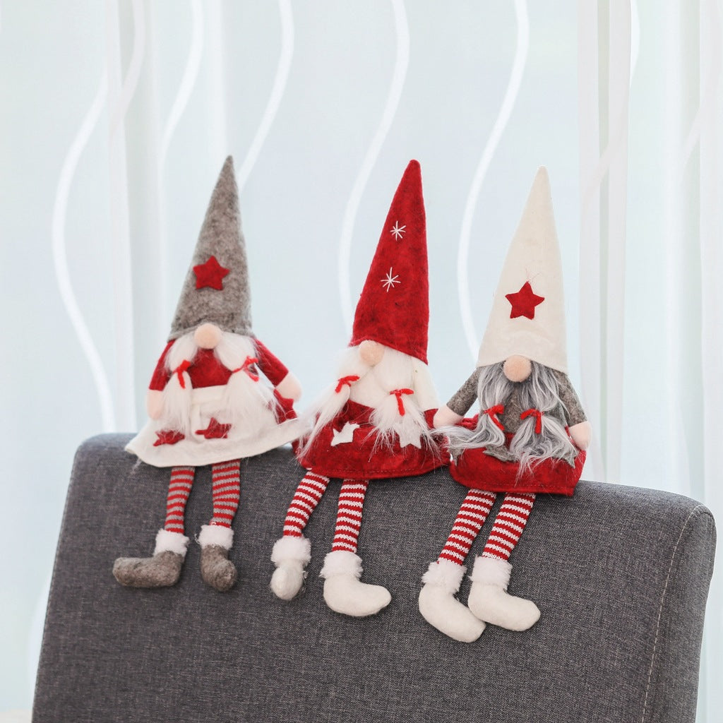 Christmas Decoration Faceless Doll Girl Figurine | Xmas Gift