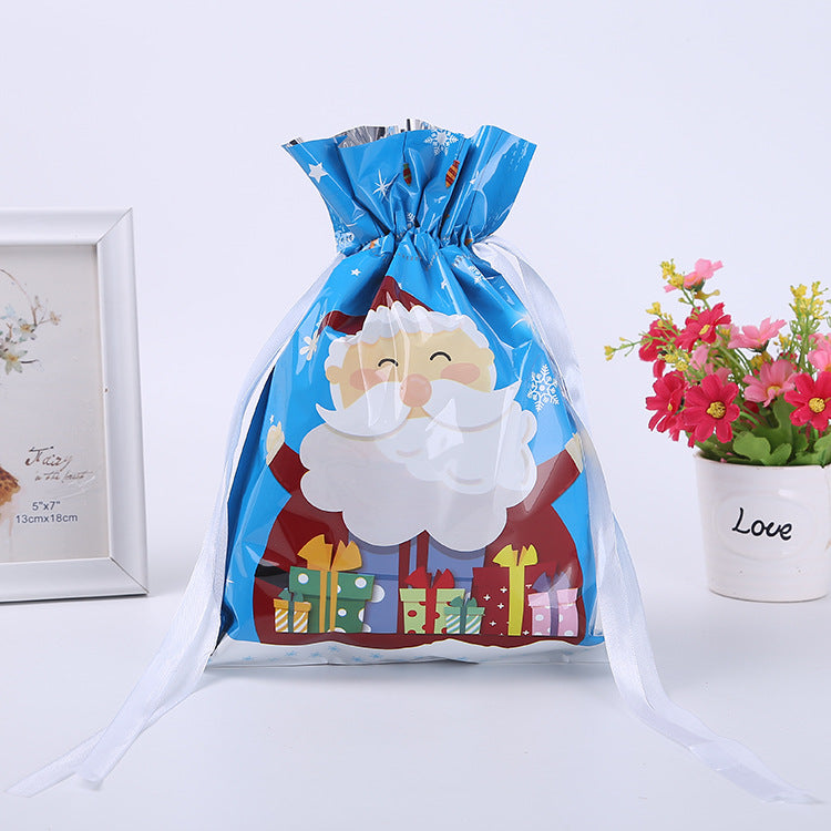 Christmas Gift Wrapping Bag Drawstring Decoration | Xmas Holiday Decor