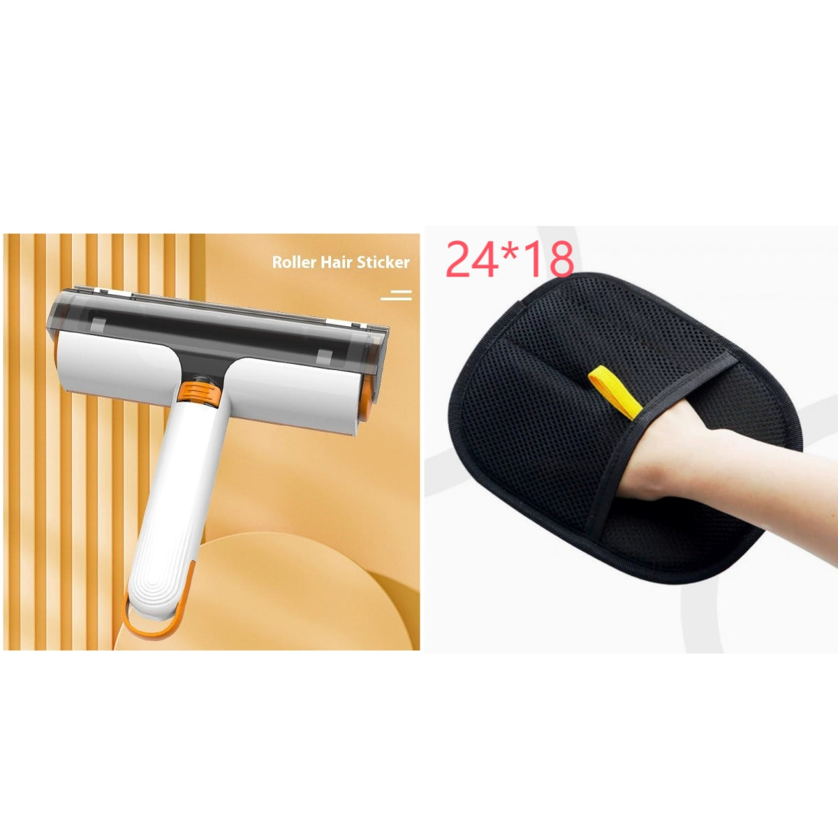 2-in-1 Reusable Pet Hair Remover Roller - Washable Lint Brush for Sofa & Clothes
