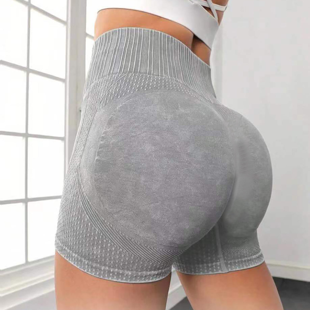 High-Waisted Hip-Lifting Fitness Pants Solid Color Quick-Drying Tight