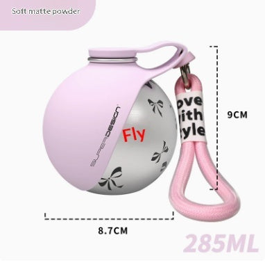 Stainless Steel Portable Dog Water Cup - Travel Pet Drinking Bottle with Bowl