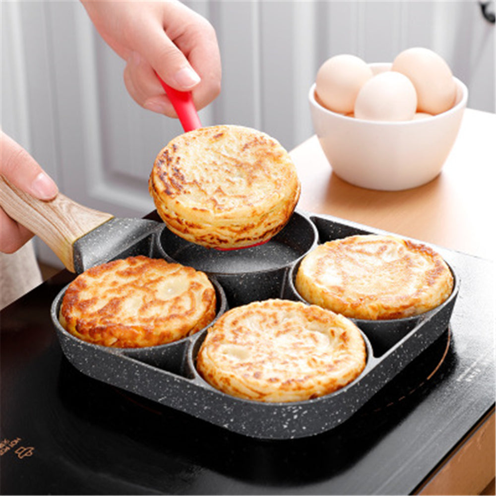 Non-Stick 4-Hole Frying Pan - Egg & Pancake Breakfast Pan