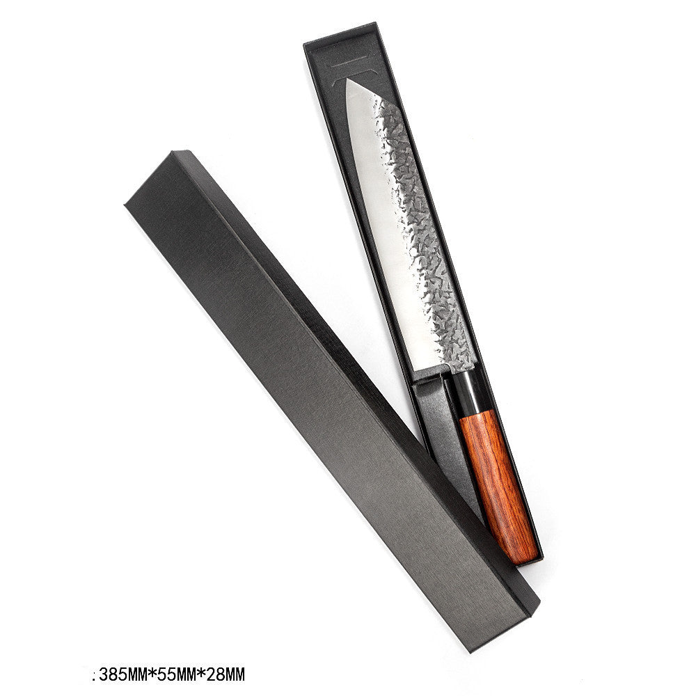Handmade Hammered Forged Santoku Chef Knife - Japanese Style Kitchen Knife