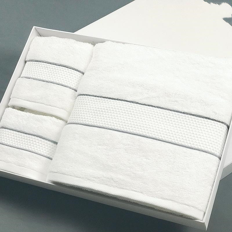 White Cotton Hotel Bath Towel - Absorbent Beach & Bath Towel