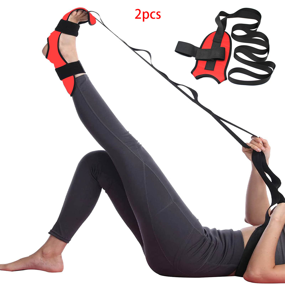 Yoga Stretching Strap - Fitness Stretch Band for Men & Women