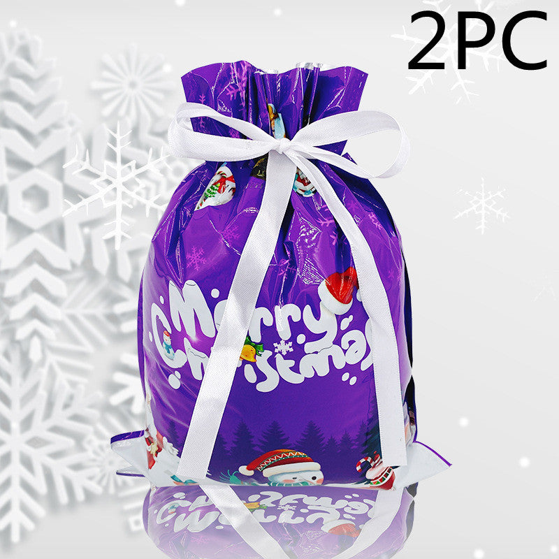 Christmas Gift Wrapping Bag Drawstring Decoration | Xmas Holiday Decor