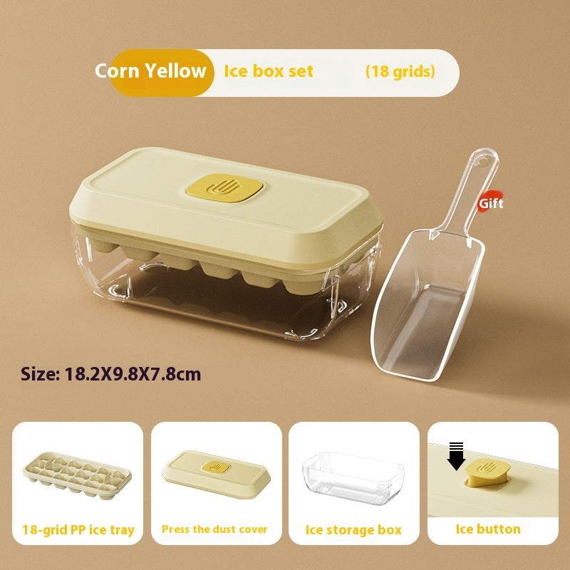32-Grid Silicone Ice Cube Tray with Lid - Stackable Ice Mold