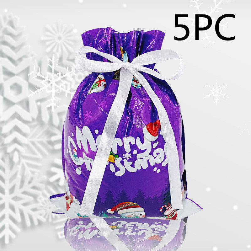 Christmas Gift Wrapping Bag Drawstring Decoration | Xmas Holiday Decor