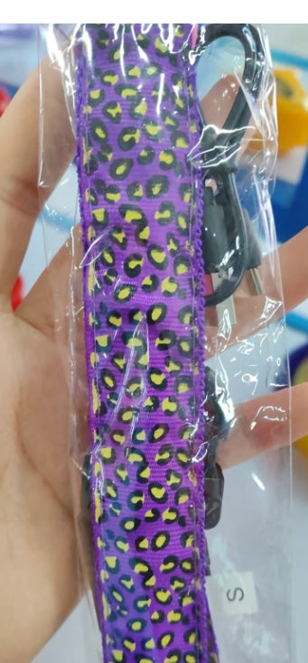 Leopard LED Dog Collar - Adjustable Light-Up Safety Collar, Battery or Rechargeable