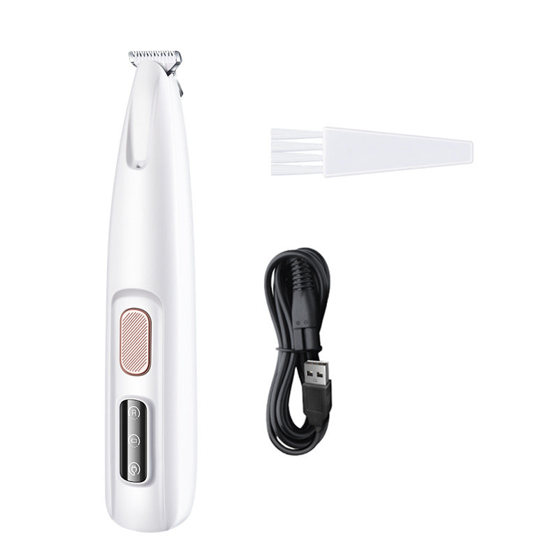 Waterproof Dog Paw Trimmer with LED - Pet Hair Clipper with Display & Wide Blade