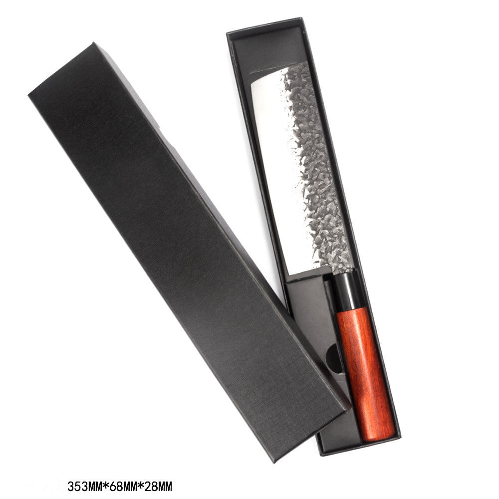 Handmade Hammered Forged Santoku Chef Knife - Japanese Style Kitchen Knife