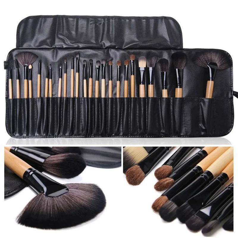 Gift Bag of 24 Pcs Makeup Brush Sets Professional Cosmetics Brushes