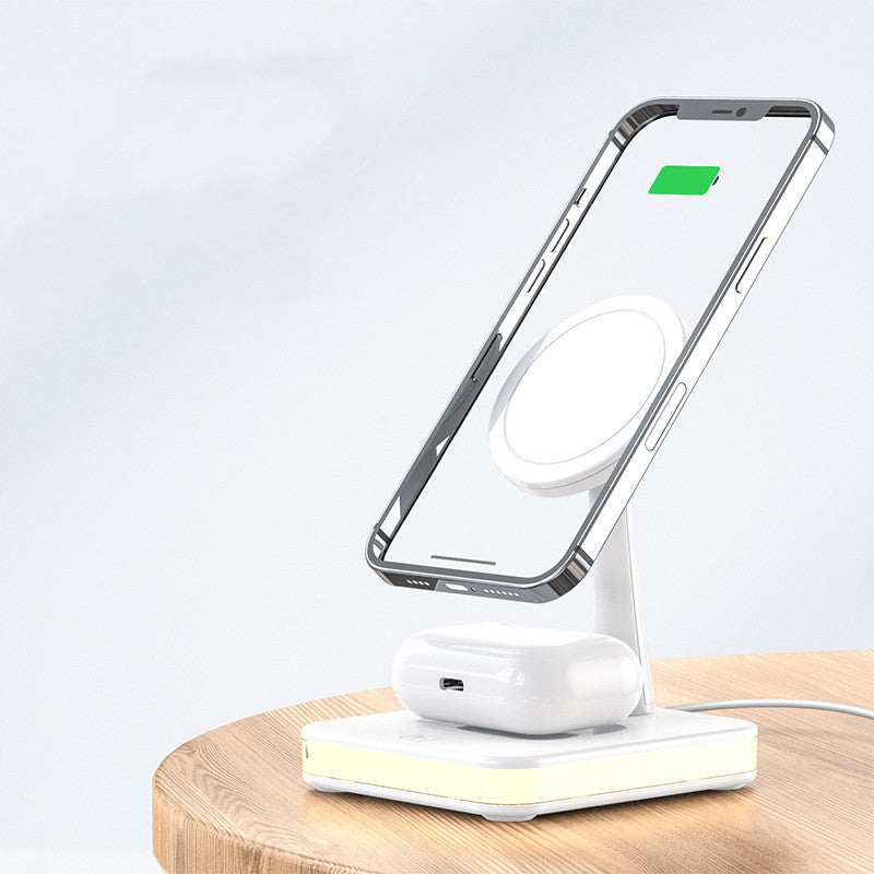 4-in-1 Magnetic Wireless Charger Stand - Phone, Watch & Earbuds