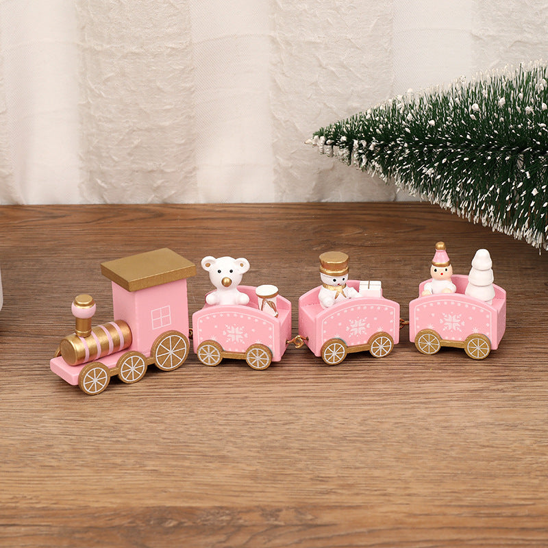 Christmas Decorations Wooden Trains Window Crafts | Xmas Holiday Decor