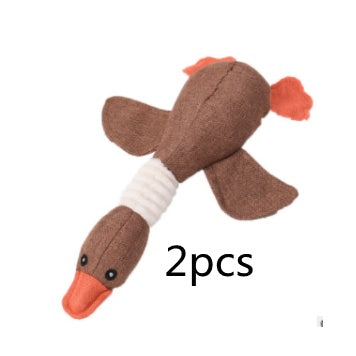 Squeaky Plush Dog Toys - Soft Animal Puzzle Chew Toys for Small & Medium Dogs