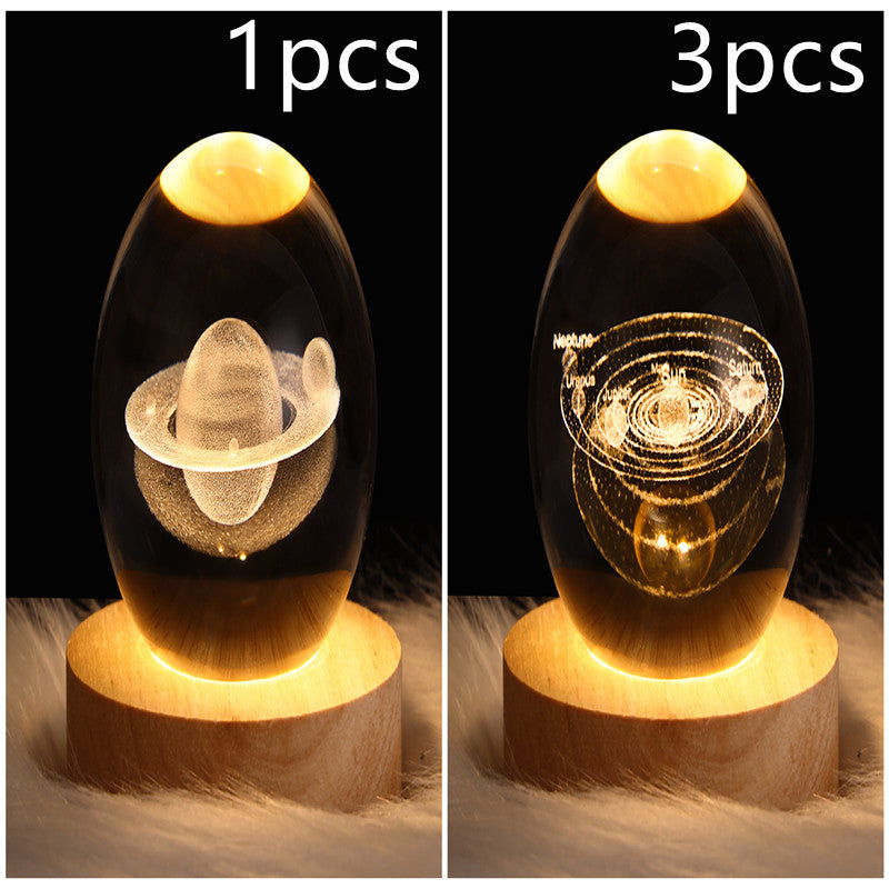 3D Crystal Ball LED Night Light