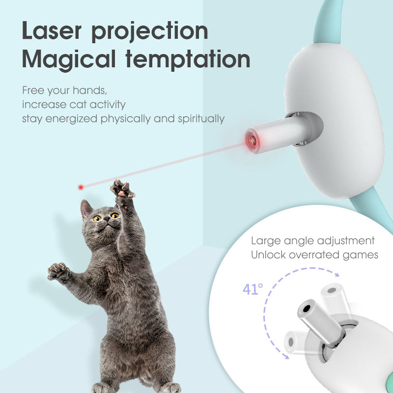 Smart Laser Cat Collar - Automatic Interactive Laser Toy, USB Rechargeable