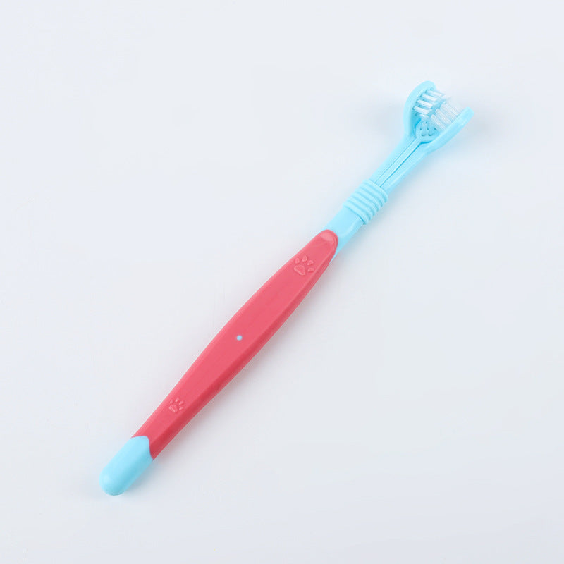 Pet Toothbrush - Soft Nylon Oral Cleaning Brush for Dogs & Cats