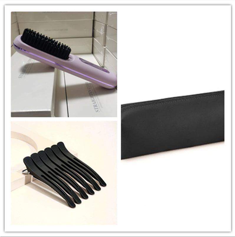 2-in-1 Straight Hair Comb Wireless Straightener Brush Fast Heating