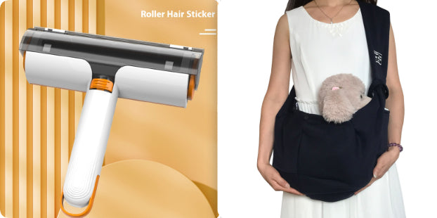 2-in-1 Reusable Pet Hair Remover Roller - Washable Lint Brush for Sofa & Clothes