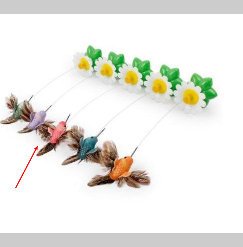 Electric Rotating Bird & Butterfly Cat Toy - Interactive Flower Teaser