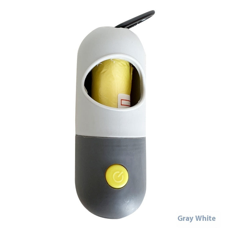 LED Dog Poop Bag Dispenser - Light-Up Waste Bag Holder with Flashlight