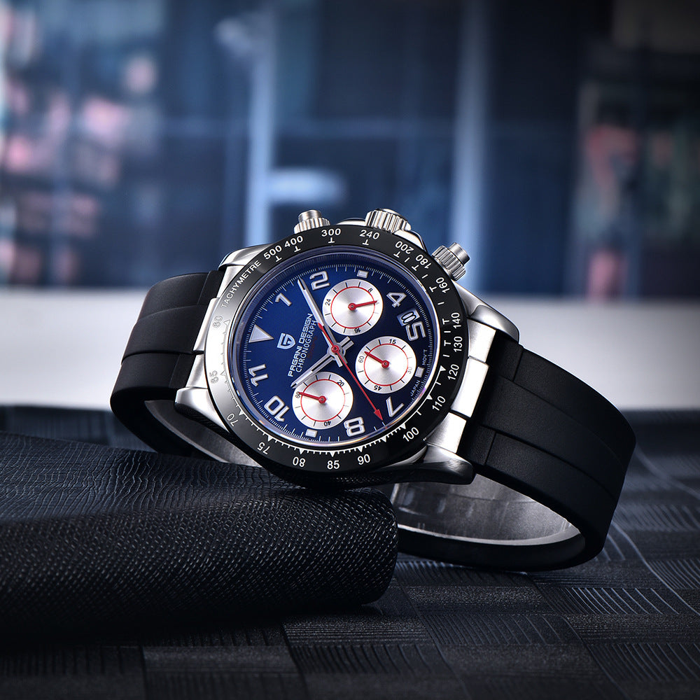 Men’s Quartz Chronograph Watch - Multifunction Sports Wristwatch