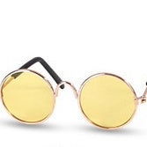 Cute Pet Sunglasses & Straw Hat - Retro Cat and Small Dog Glasses Photo Accessory