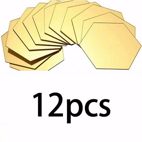 Hexagon Acrylic Mirror Wall Stickers - 3D Removable Wall Decor