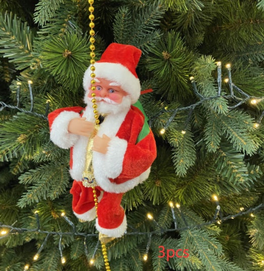 Christmas Santa Claus Climbing Ladder Electric | Xmas Holiday Decor